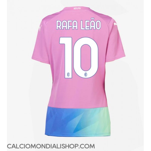 Maglie da calcio AC Milan Rafael Leao #10 Terza Maglia Femminile 2023-24 Manica Corta